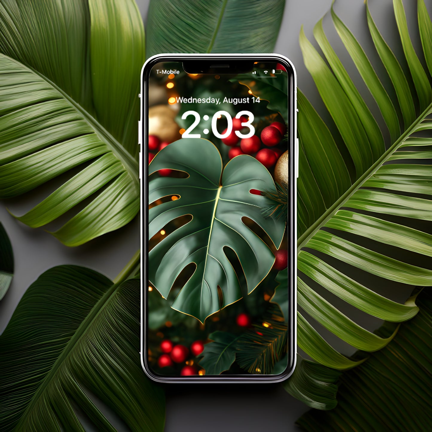 Premium Cute Christmas Background for iPhone & Android | Festive Digital Download